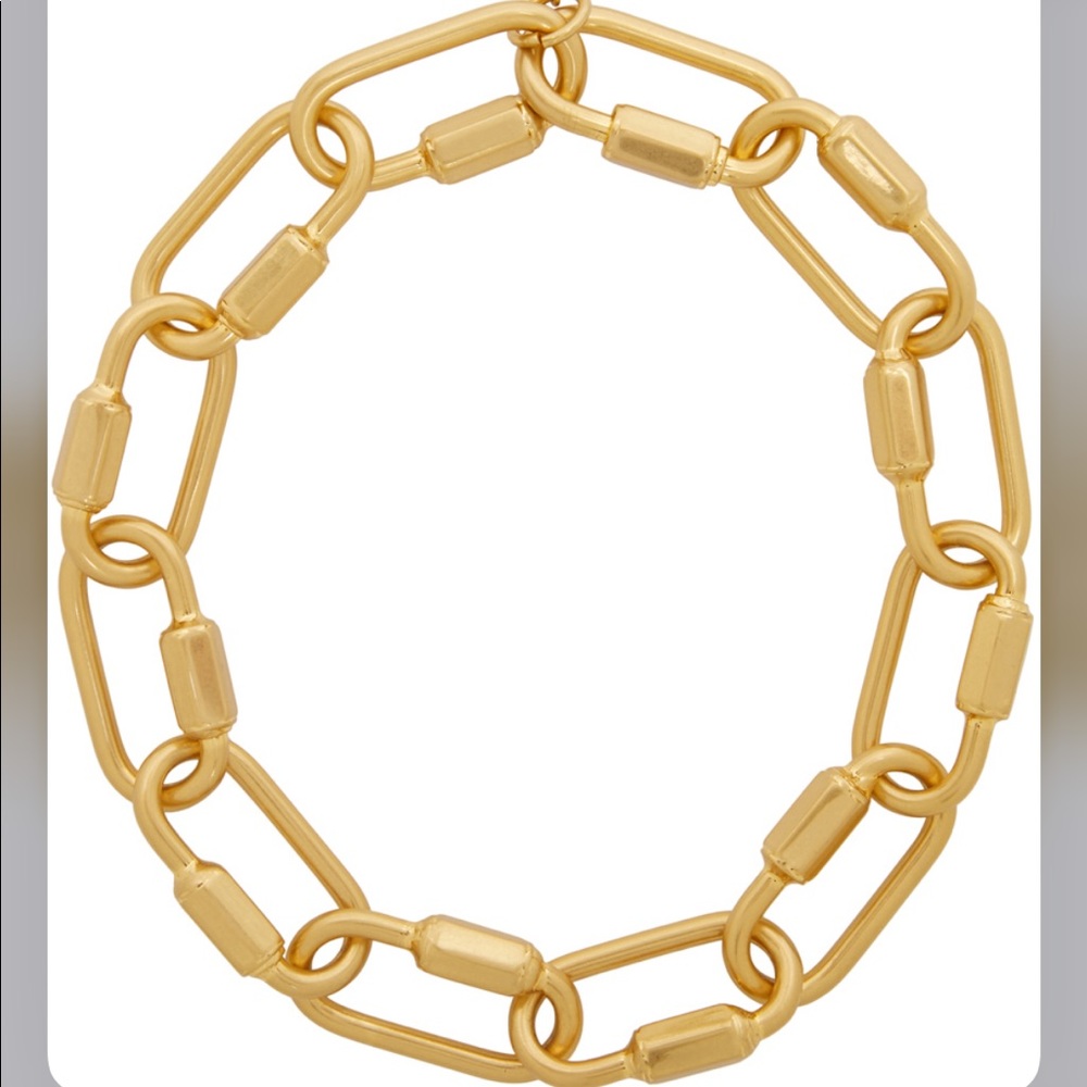 Portrait Report gold Brass Chocker necklace NIB